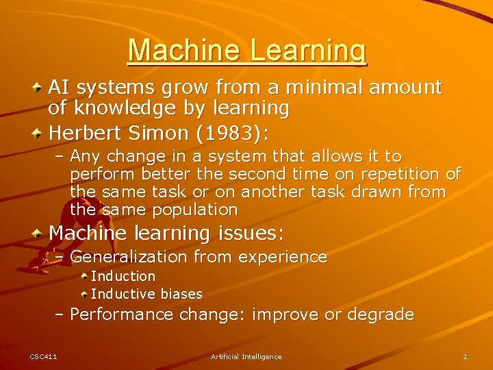 Machine Learning AI systems grow from a minimal amount of knowledge by learning Herbert