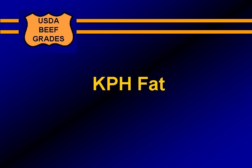 USDA BEEF GRADES KPH Fat 