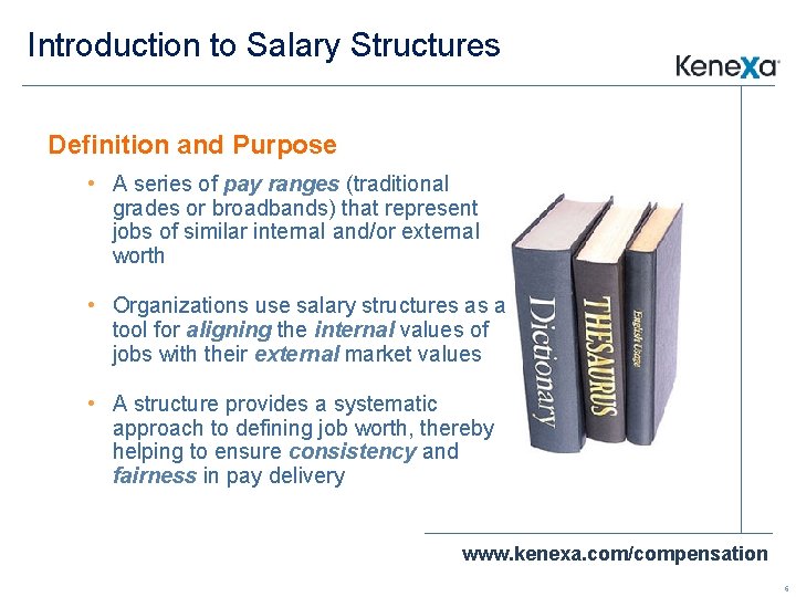 Introduction to Salary Structures Definition and Purpose • A series of pay ranges (traditional