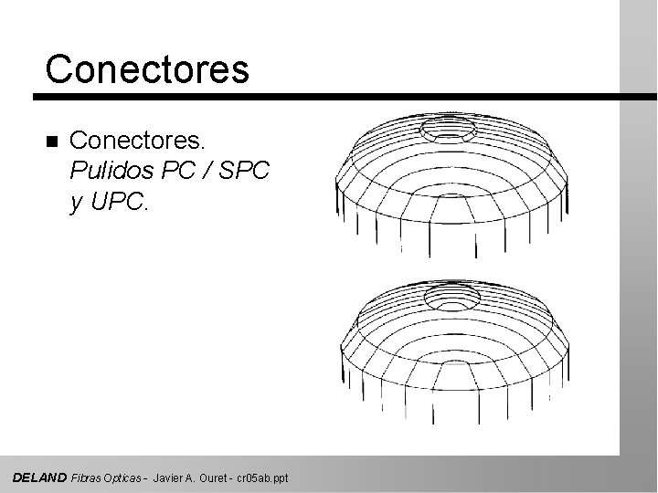 Conectores n Conectores. Pulidos PC / SPC y UPC. DELAND Fibras Opticas - Javier