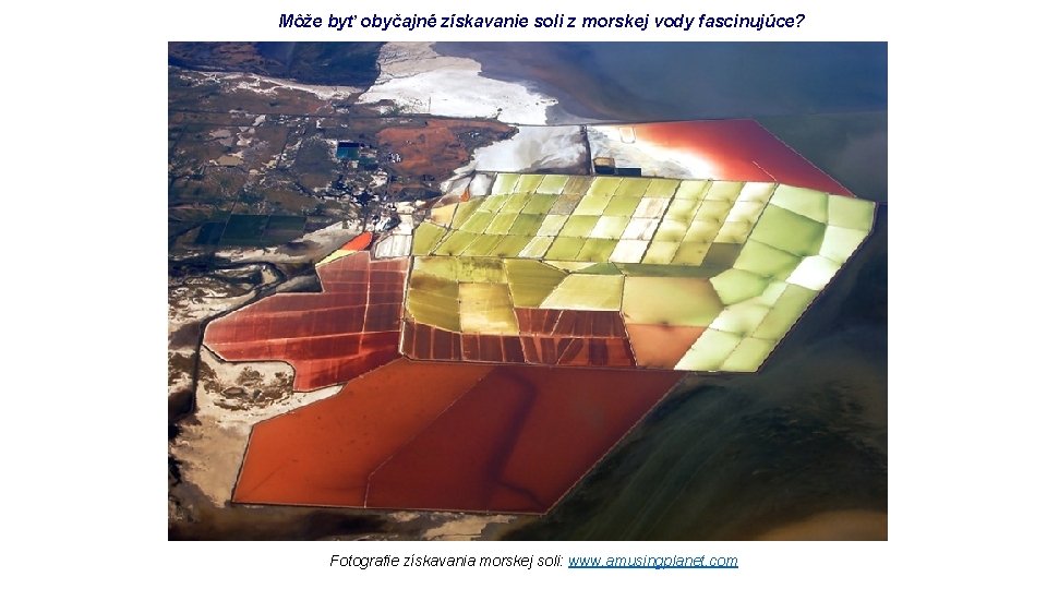 Môže byť obyčajné získavanie soli z morskej vody fascinujúce? Fotografie získavania morskej soli: www. Môže byť obyčajné získavanie soli z morskej vody fascinujúce? Fotografie získavania morskej soli: www.