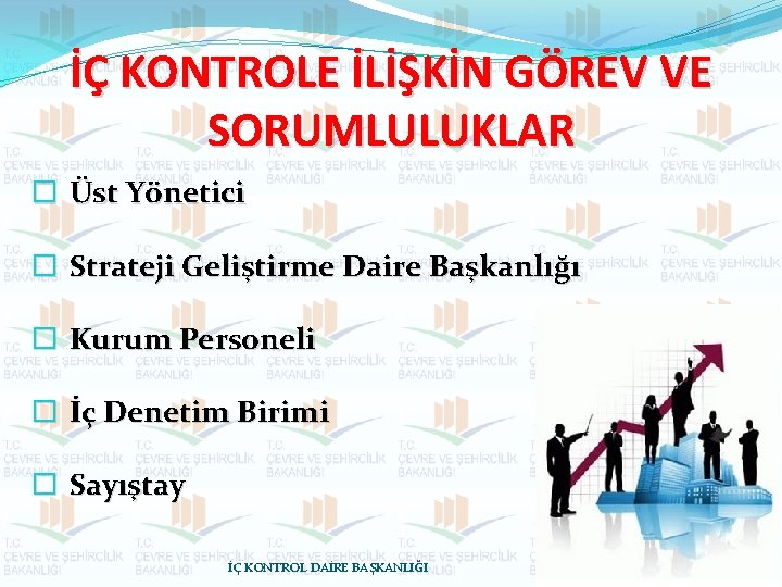 İÇ KONTROLE İLİŞKİN GÖREV VE SORUMLULUKLAR � Üst Yönetici � Strateji Geliştirme Daire Başkanlığı