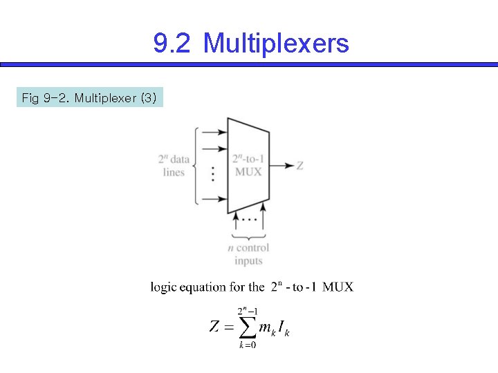 9. 2 Multiplexers Fig 9 -2. Multiplexer (3) 