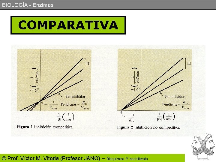 BIOLOGÍA - Enzimas COMPARATIVA © Prof. Víctor M. Vitoria (Profesor JANO) – Bioquímica 2º BIOLOGÍA - Enzimas COMPARATIVA © Prof. Víctor M. Vitoria (Profesor JANO) – Bioquímica 2º
