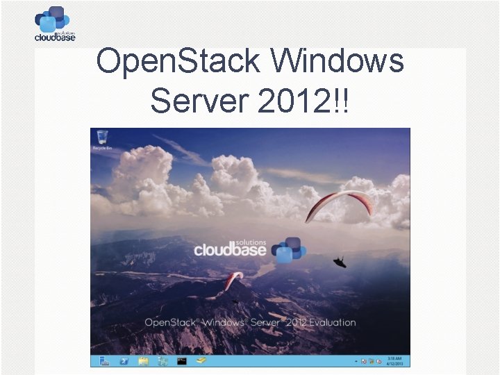 Open. Stack Windows Server 2012!! 