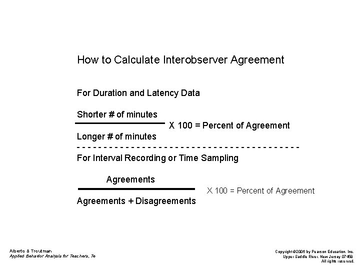How to Calculate Interobserver Agreement For Duration and Latency Data Shorter # of minutes