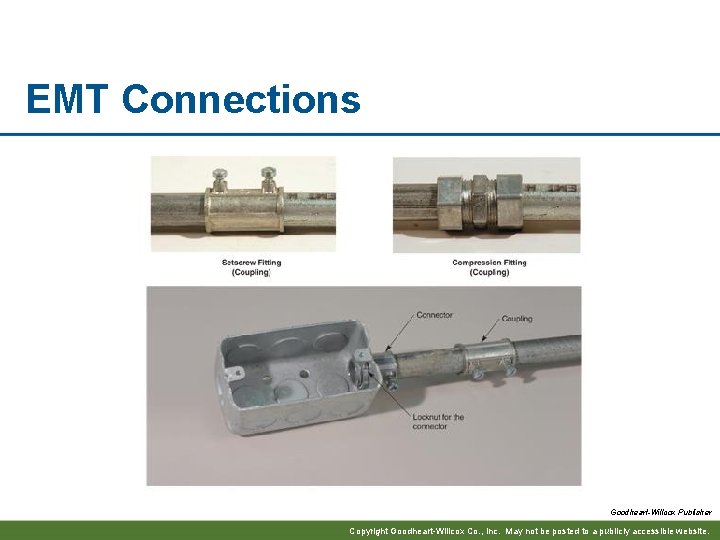 EMT Connections Goodheart-Willcox Publisher Copyright Goodheart-Willcox Co. , Inc. May not be posted to