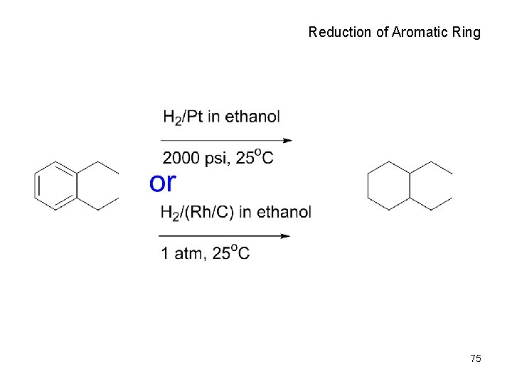 Reduction of Aromatic Ring 75 