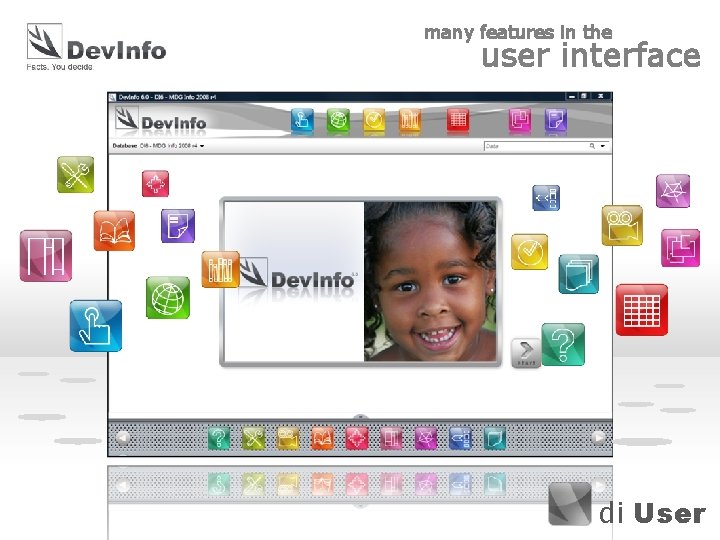 many features in the user interface di User 
