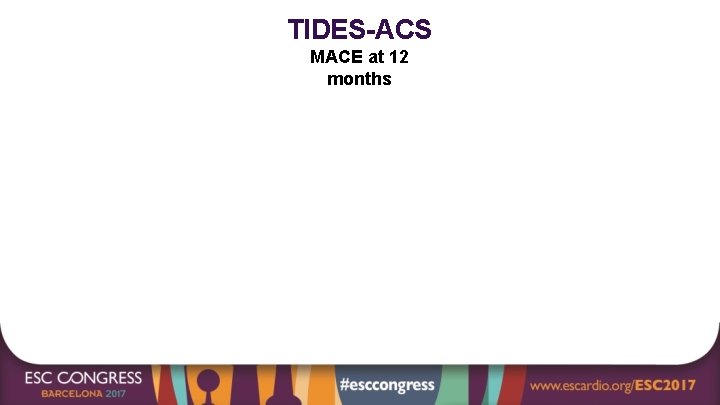 TIDES-ACS MACE at 12 months 