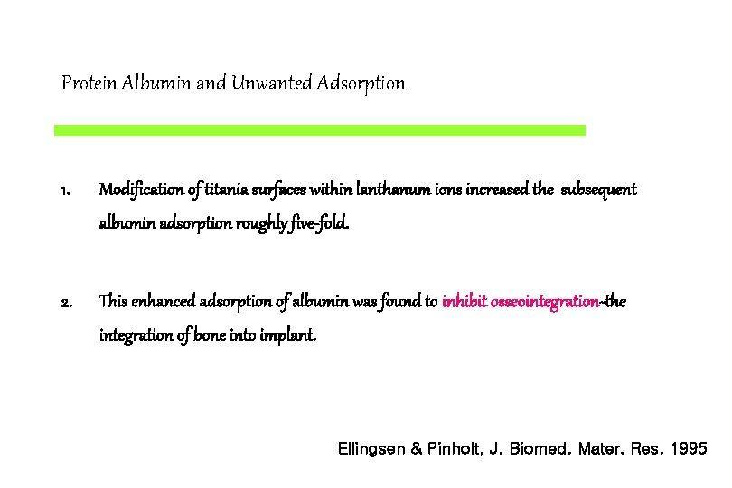 Protein Albumin and Unwanted Adsorption 1. Modification of titania surfaces within lanthanum ions increased