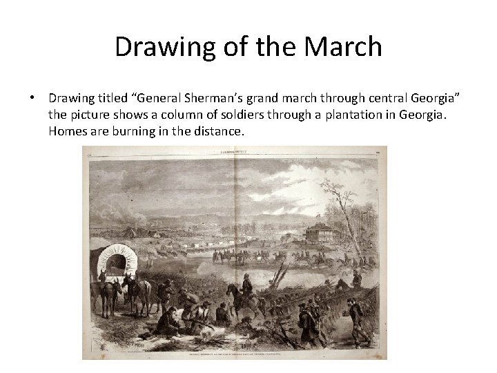 Drawing of the March • Drawing titled “General Sherman’s grand march through central Georgia”