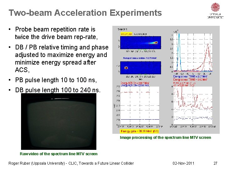 Two-beam Acceleration Experiments • Probe beam repetition rate is twice the drive beam rep-rate,