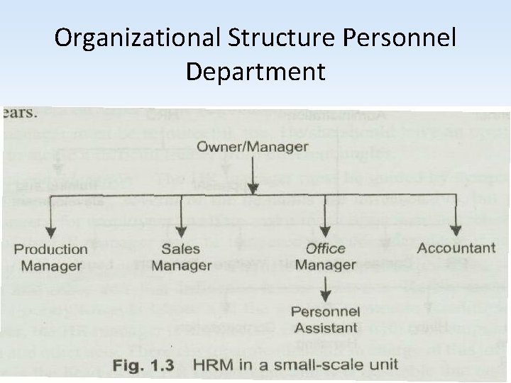 Organizational Structure Personnel Department 