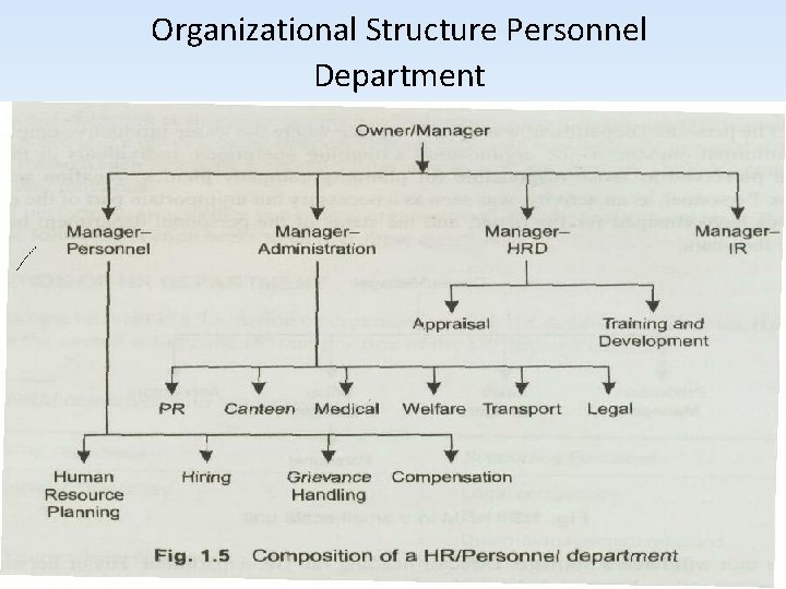 Organizational Structure Personnel Department 