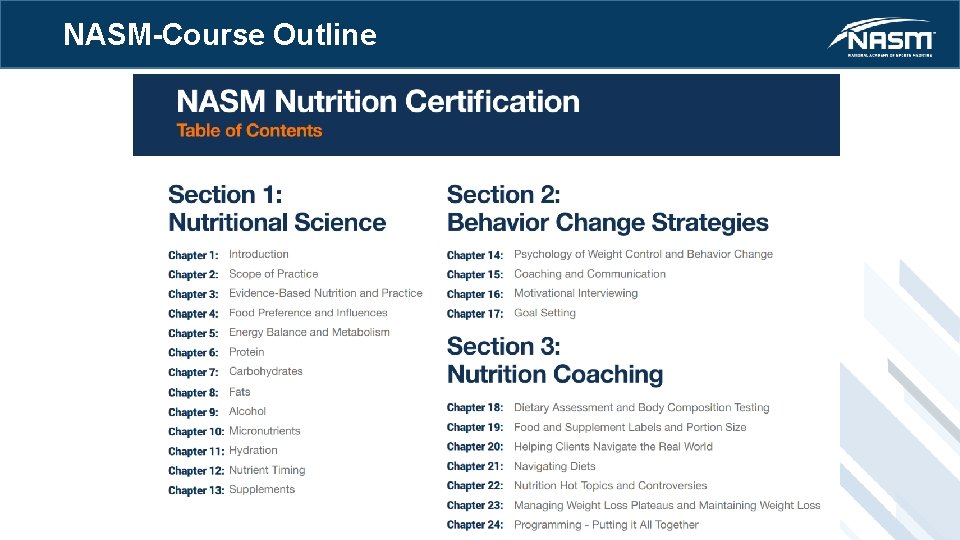 NASM-Course Outline 