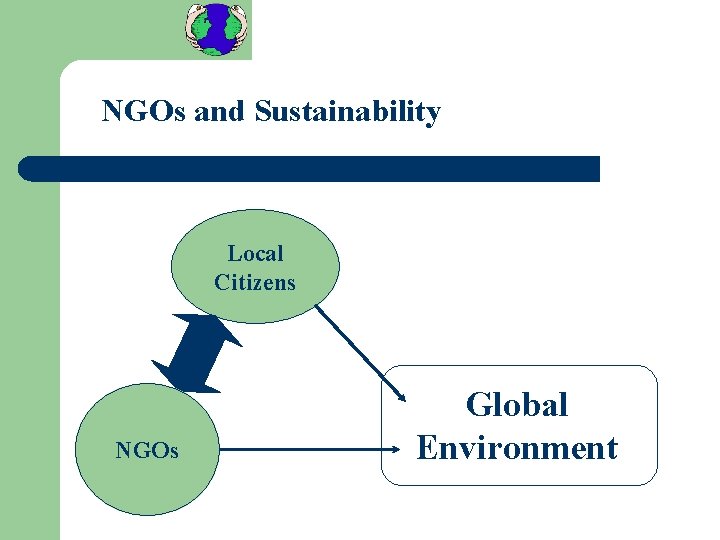 NGOs and Sustainability Local Citizens NGOs Global Environment 