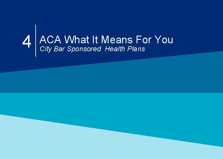 4 ACA What It Means For You City Bar Sponsored Health Plans 