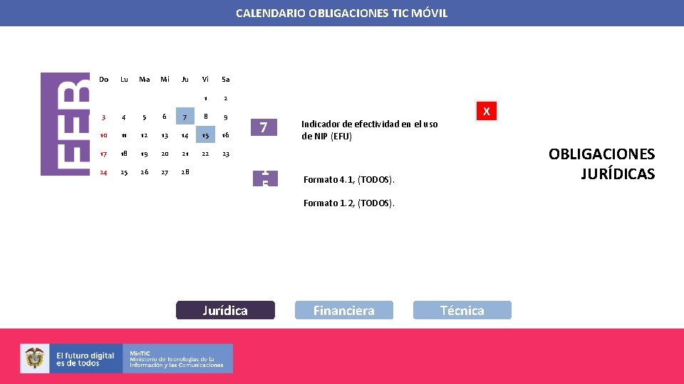 CALENDARIO OBLIGACIONES TIC MÓVIL Do Lu Ma Mi Ju Vi Sa 1 2 3