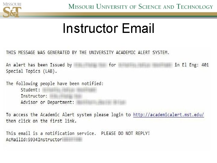 Instructor Email 