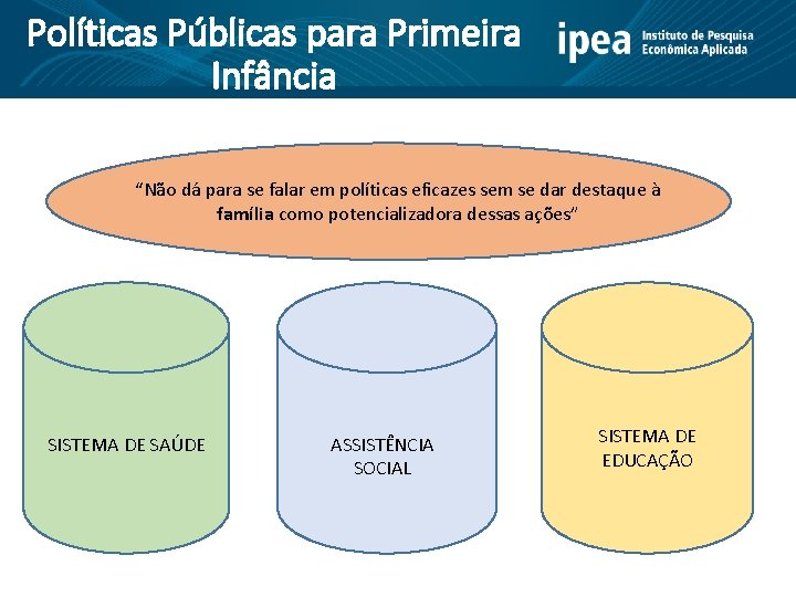 Políticas Públicas para Primeira Infância “Não dá para se falar em políticas eficazes sem
