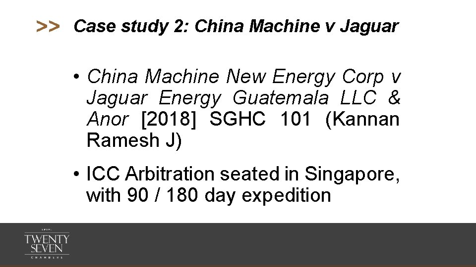 >> Case study 2: China Machine v Jaguar • China Machine New Energy Corp