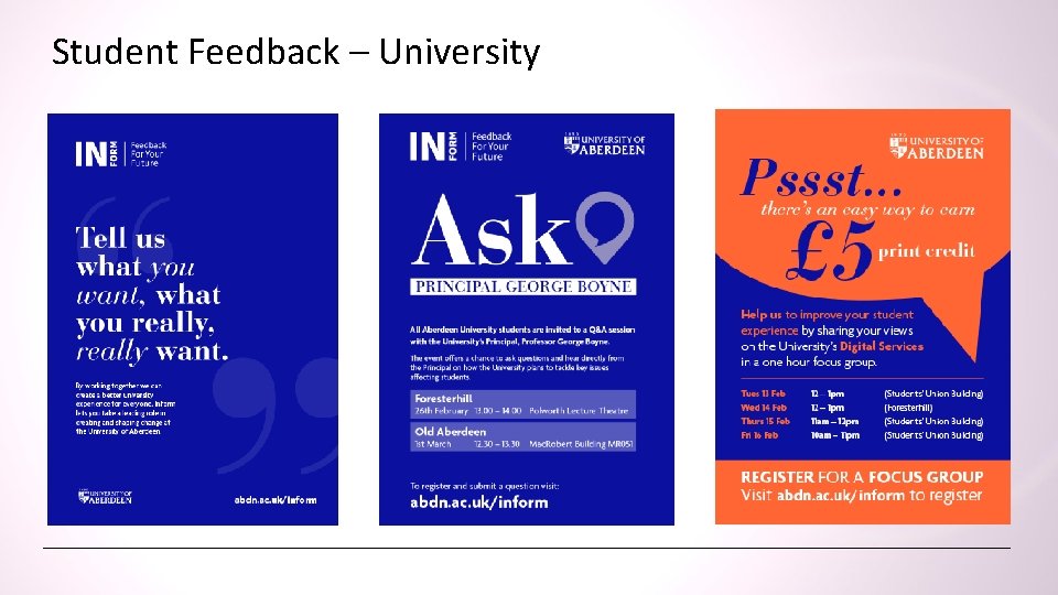 Student Feedback – University 