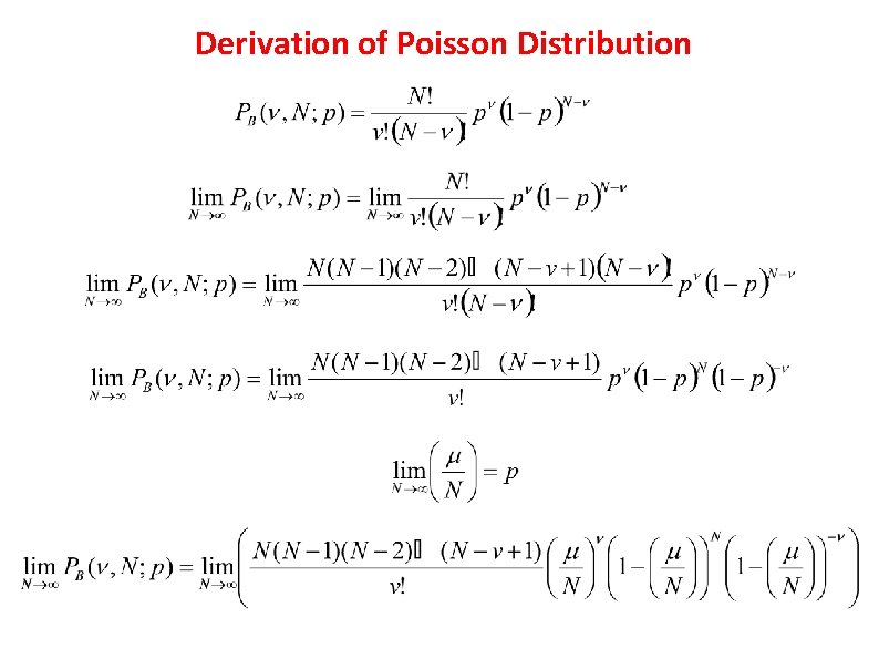 Derivation of Poisson Distribution 