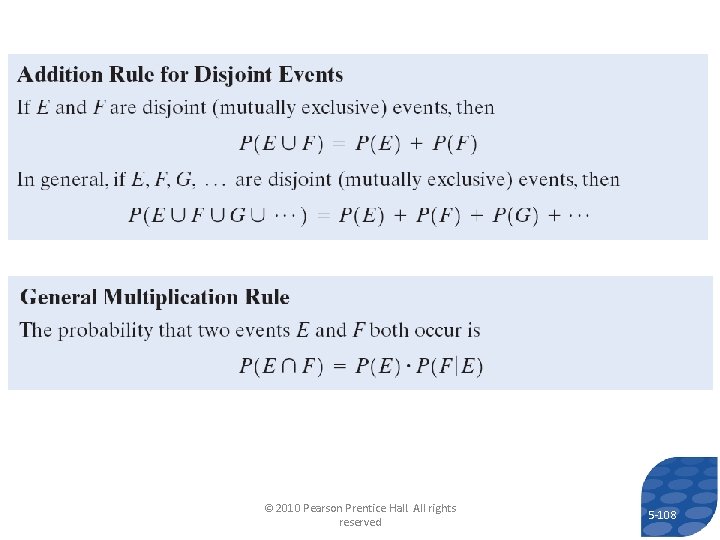 © 2010 Pearson Prentice Hall. All rights reserved 5 -108 