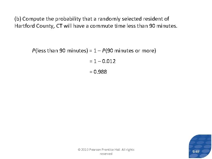 (b) Compute the probability that a randomly selected resident of Hartford County, CT will