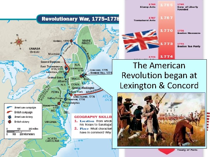 The American Revolution began at Lexington & Concord 