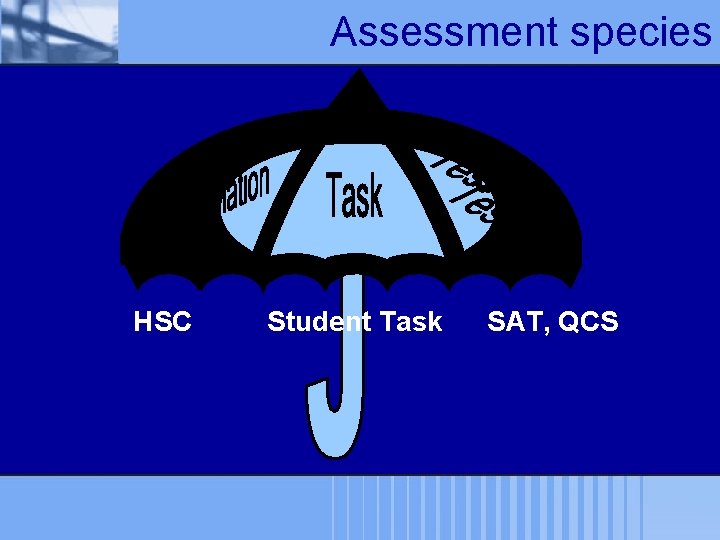 Assessment species HSC Student Task SAT, QCS 