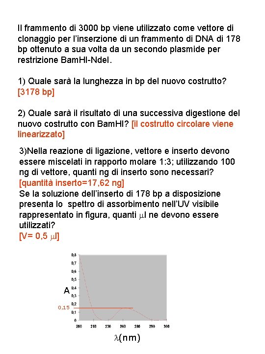 Il frammento di 3000 bp viene utilizzato come vettore di clonaggio per l’inserzione di