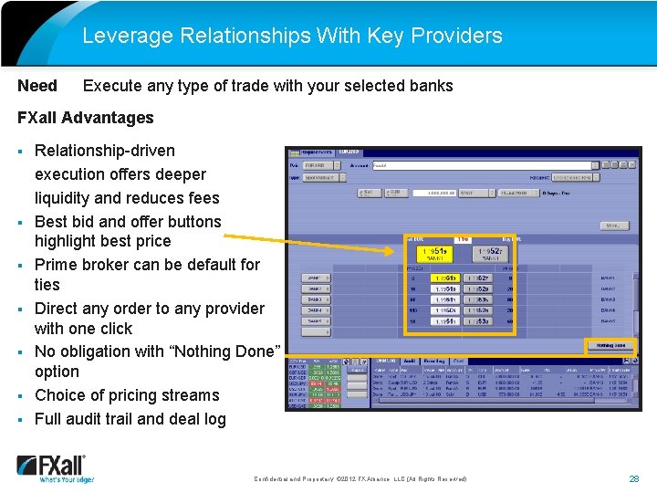 Leverage Relationships With Key Providers Need Execute any type of trade with your selected