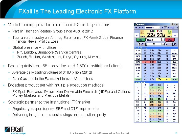 FXall Is The Leading Electronic FX Platform § Market-leading provider of electronic FX trading