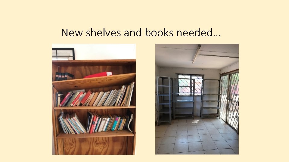 New shelves and books needed… 