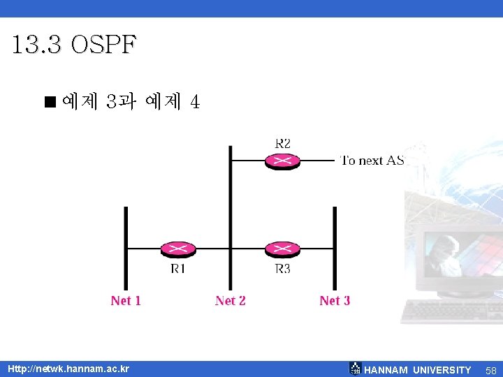 13. 3 OSPF <예제 3과 예제 4 Http: //netwk. hannam. ac. kr HANNAM UNIVERSITY