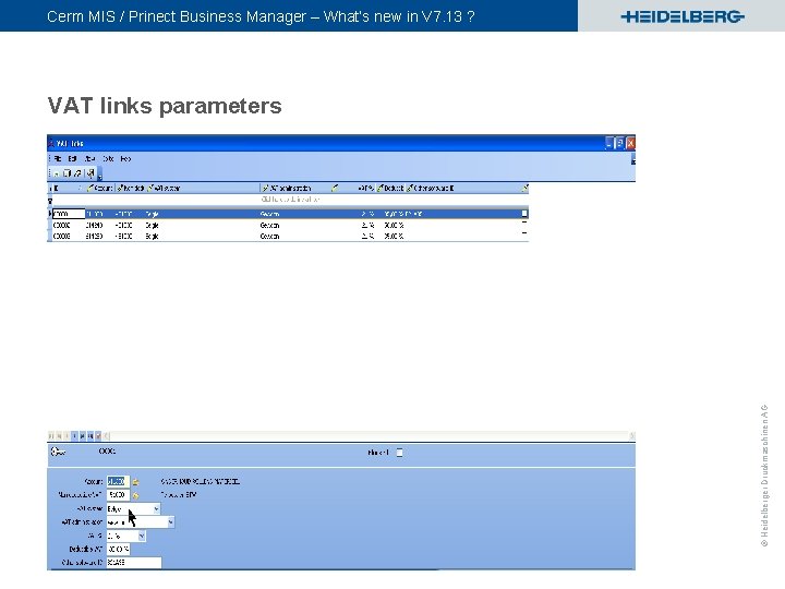 Cerm MIS / Prinect Business Manager – What’s new in V 7. 13 ?