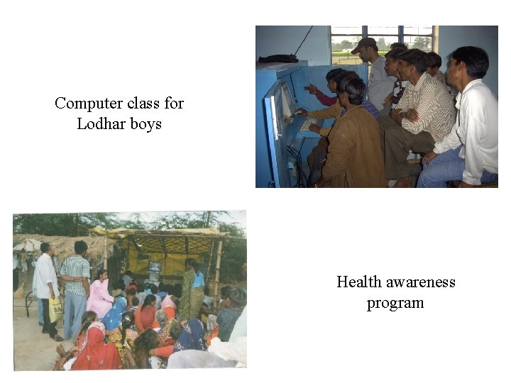 Computer class for Lodhar boys Health awareness program 
