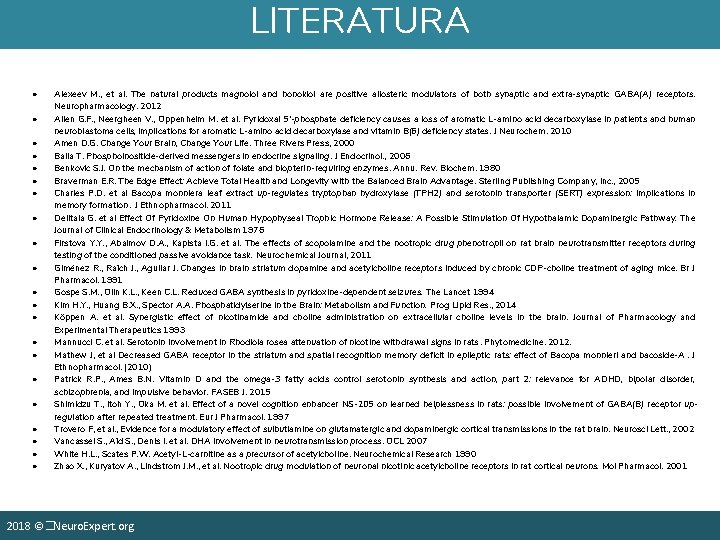 LITERATURA ● ● ● ● ● ● Alexeev M. , et al. The natural