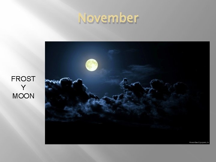 November FROST Y MOON 
