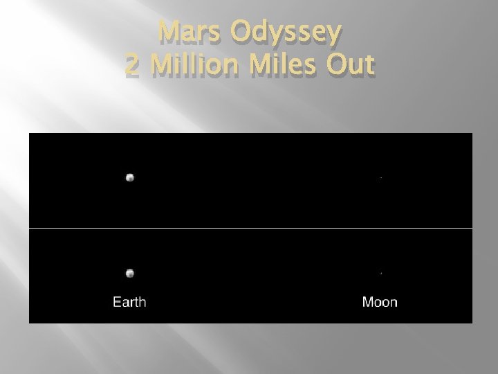 Mars Odyssey 2 Million Miles Out 