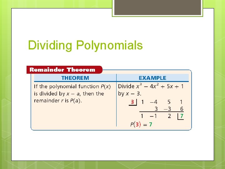 Dividing Polynomials 