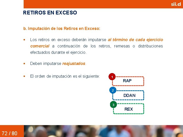 sii. cl RETIROS EN EXCESO b. Imputación de los Retiros en Exceso: Los retiros