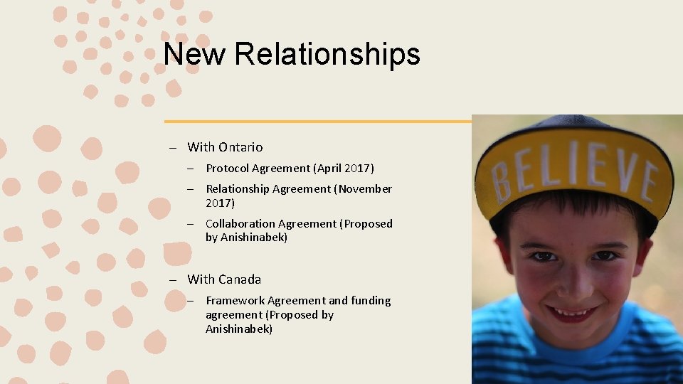 New Relationships – With Ontario – Protocol Agreement (April 2017) – Relationship Agreement (November