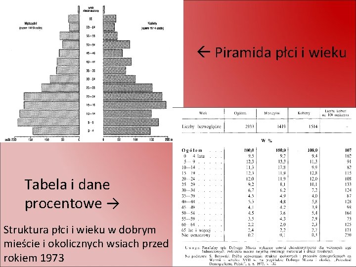  Piramida płci i wieku Tabela i dane procentowe → Struktura płci i wieku