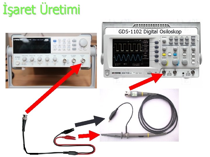 İşaret Üretimi SFG-2120 İşaret Üreteci GDS-1102 Digital Osiloskop BNC-Timsah Kablo Osiloskop Probu 