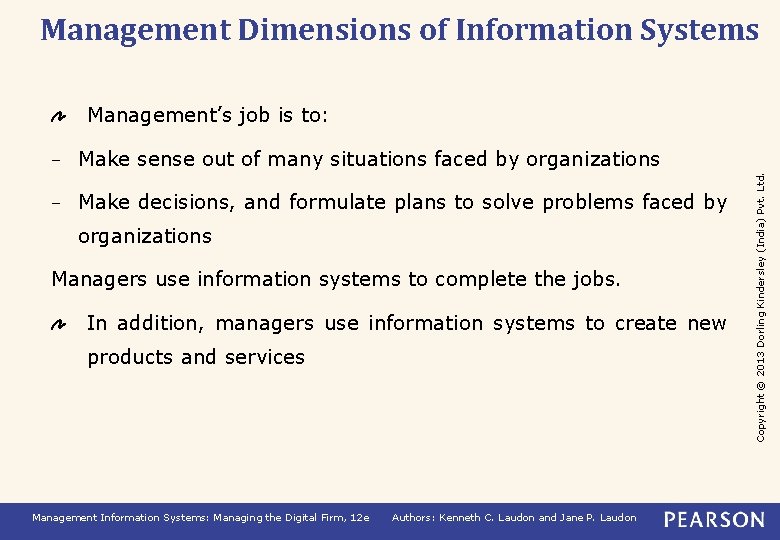 Management Dimensions of Information Systems – Make sense out of many situations faced by