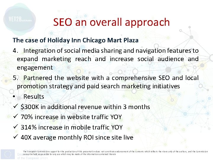 SEO an overall approach The case of Holiday Inn Chicago Mart Plaza 4. Integration