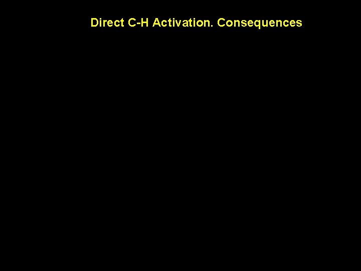 Direct C-H Activation. Consequences Direct C-H Activation. Consequences